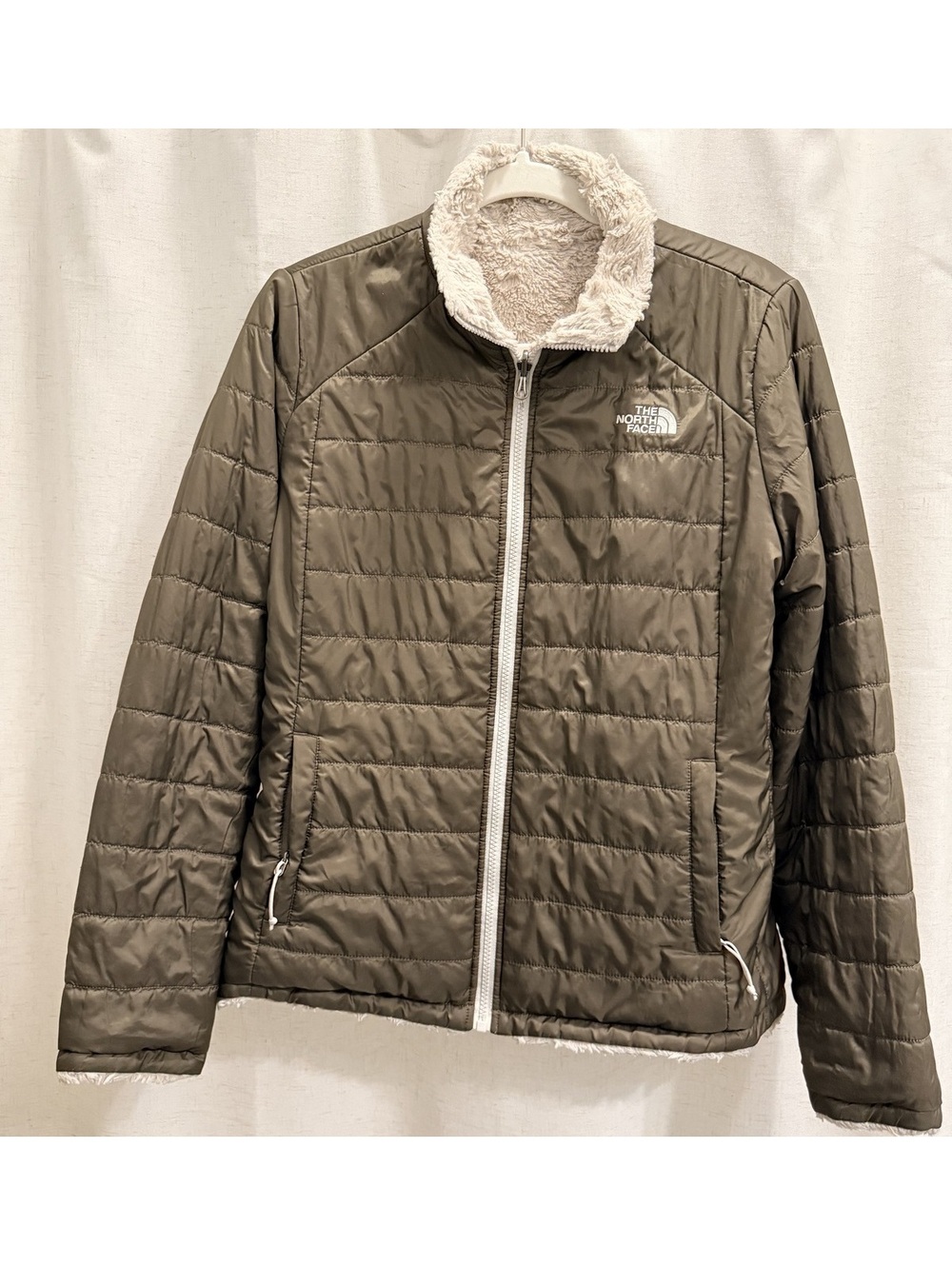 The North Face Size M Reversible Fleece and Quilted Jacket
